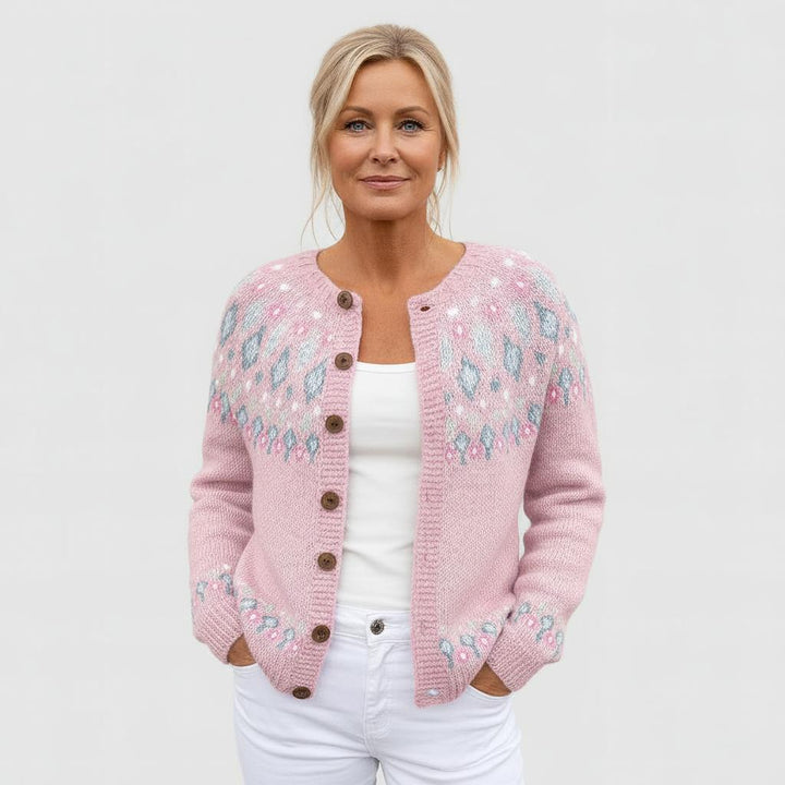 Elva Printed Loose Cardigan