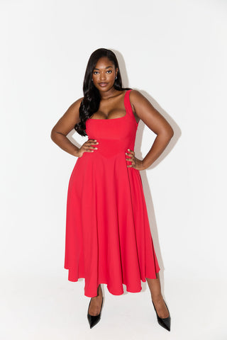 Amelia Timeless Flowing Midi Dress
