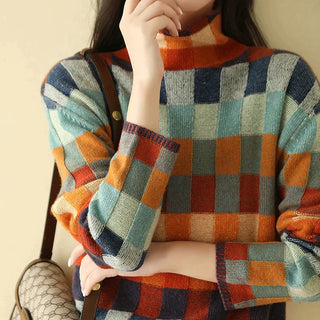 Romina Patchwork Turtleneck