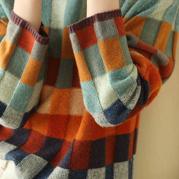 Romina Patchwork Turtleneck