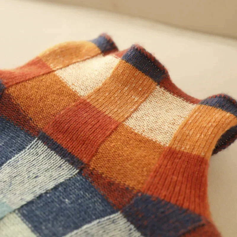 Romina Patchwork Turtleneck
