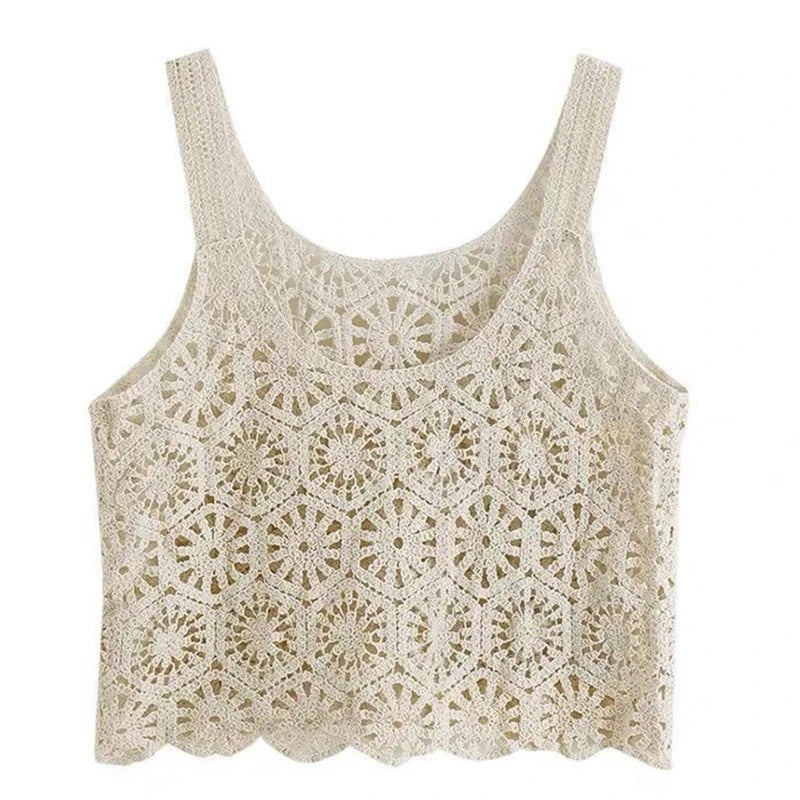 Rila Cropped Crochet Tank