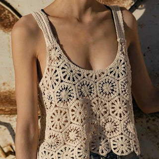 Rila Cropped Crochet Tank