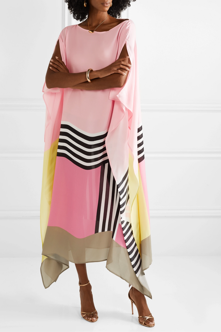 Iria Geometric Caftan Dress
