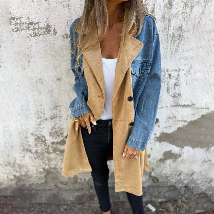 Sophie Mid-Length Stitch Detail Trench Coat