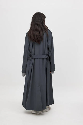 Clara Longline Double-Breasted Trench Coat
