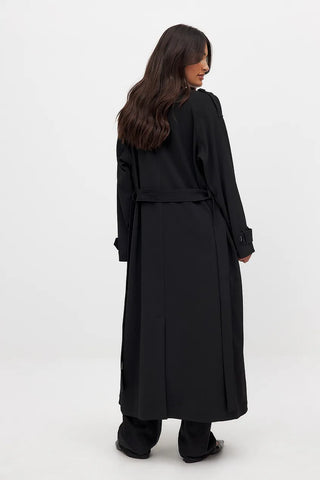 Clara Longline Double-Breasted Trench Coat