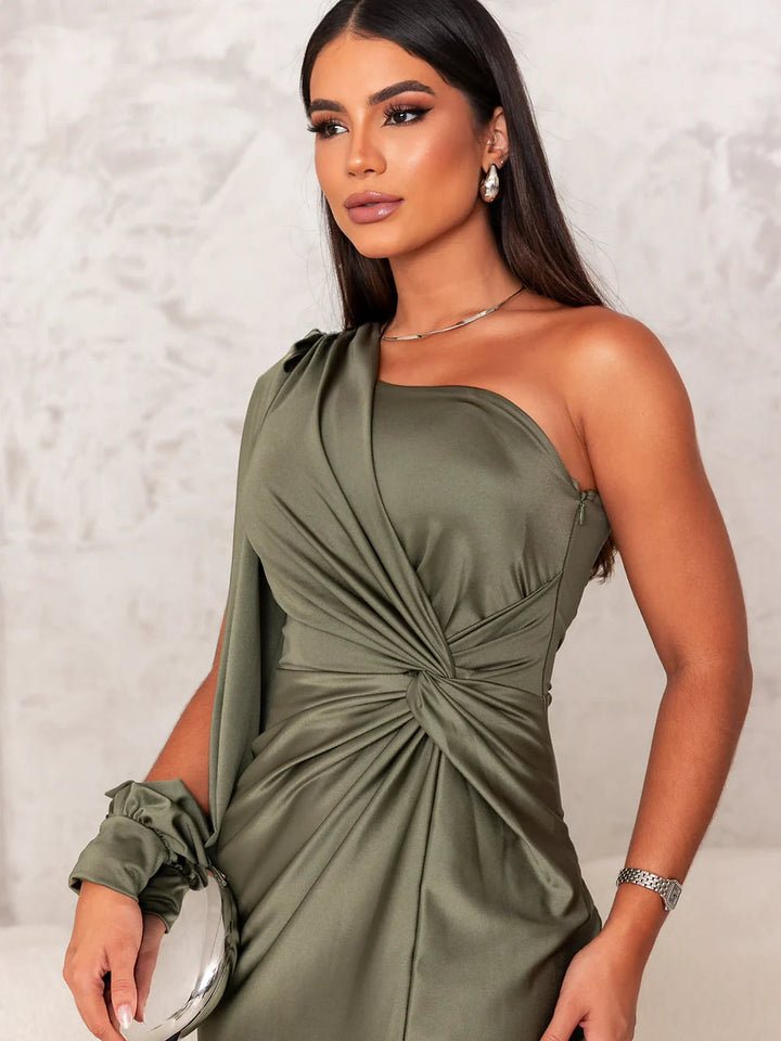 Anna One-Shoulder Evening Dress