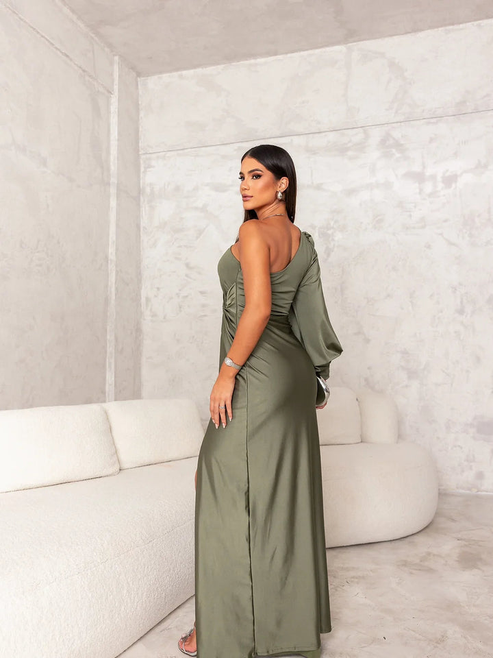 Anna One-Shoulder Evening Dress