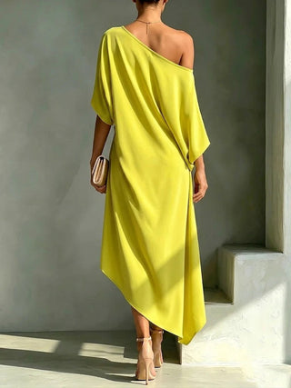 Camila Asymmetric One-Shoulder Midi Dress