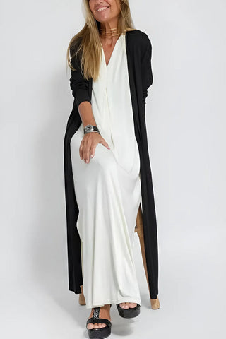 Ava Elegant Maxi Dress with Cardigan