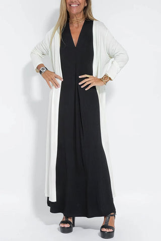 Meredith Elegant Dress & Cardigan Set