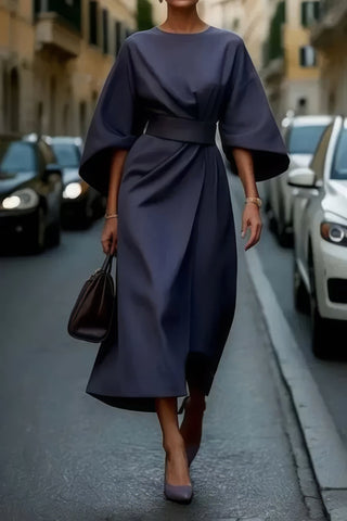 Margaret Elegant Belted Dress