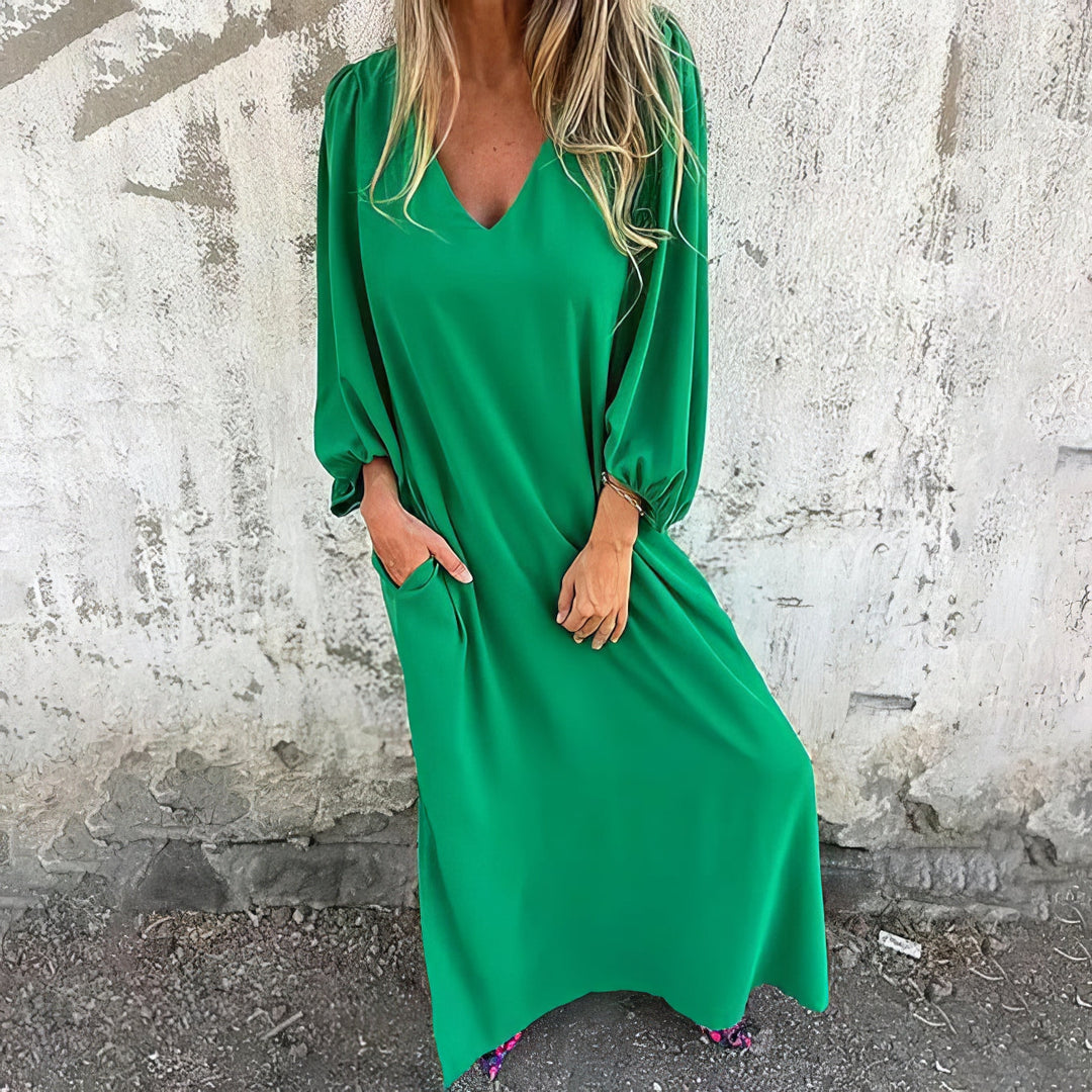 Robe longue Deandra bohème avec poches