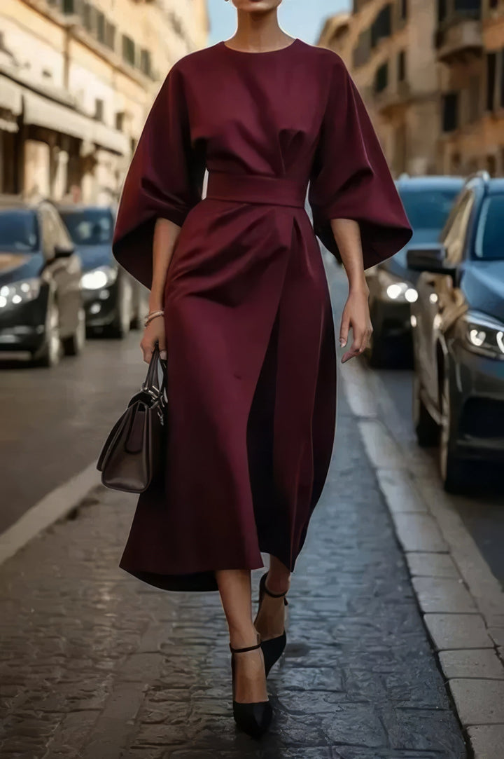Margaret Elegant Belted Dress