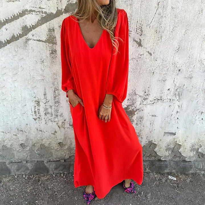 Robe longue Deandra bohème avec poches