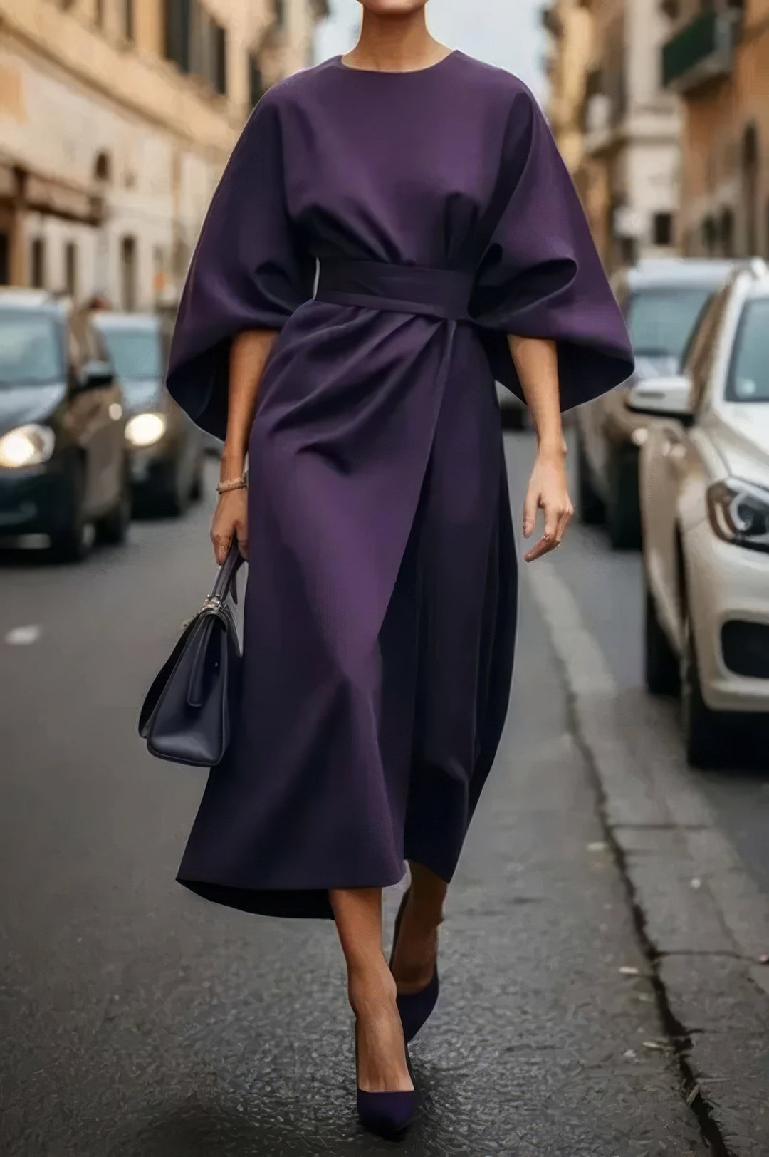 Margaret Elegant Belted Dress